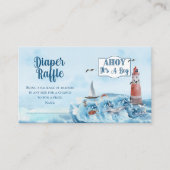 Ahoy Het Is Een Jongen Vuurtoren Luier Raffle Informatiekaartje (Voorkant)