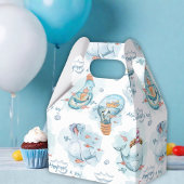 Ahoy het is een jongen walvis Baby shower gast Bedankdoosjes
