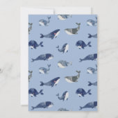 AHOY, het is een jongen! Walvis moeder Baby shower Kaart (Achterkant)