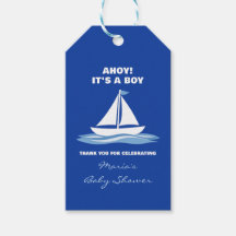 Ahoy het is een jongen! Zeeman baby shower bedankt
