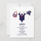 Ahoy het is een jongen zeiler pak nautisch Baby sh Kaart (Voorkant)