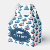 Ahoy Het is een jongetje! nautisch baby shower fee Bedankdoosjes (Achterkant)