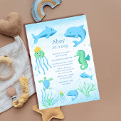 Ahoy, het is een jongetje onder het zee Boy baby s Kaart