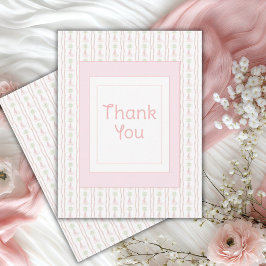 Ahoy Het is een meisje Nautisch Roze Bedankkaart