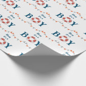 Ahoy Het is een Nautical Boy Cadeaupapier (Hoek)
