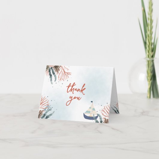 Ahoy Het is een Nautische Jongen Dank U Kaarten (Voorkant)