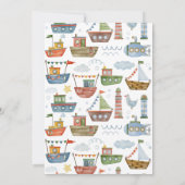 AHOY! Het is een padvinder Nautisch Baby shower Kaart (Achterkant)