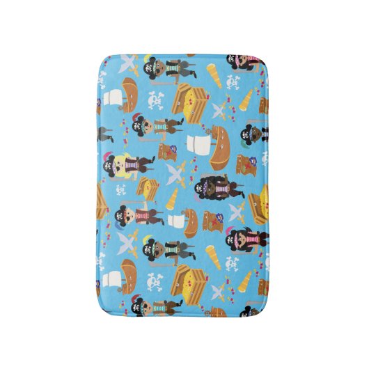 Ahoy. Het is een Pirate Treasure Hunt Kinder Patte Badmat (Voorkant Verticaal)