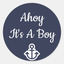 Ahoy Het is een Sticker van de Jongen Anchor