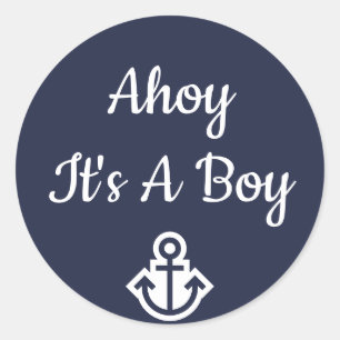 Ahoy Het is een Sticker van de Jongen Anchor