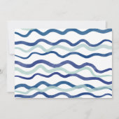 Ahoy, het is een stinkend blauw rood baby shower. kaart (Achterkant)