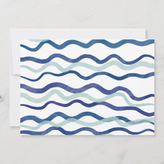 Ahoy, het is een stinkend blauw rood baby shower. kaart (Achterkant)