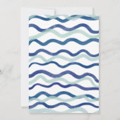 Ahoy, het is een stinkend blauw rood baby shower. kaart (Achterkant)