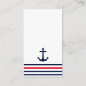 Ahoy Het is een Tjonge Nautical Baby shower Diaper Informatiekaartje (Achterkant)
