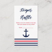 Ahoy Het is een Tjonge Nautical Baby shower Diaper Informatiekaartje (Voorkant)