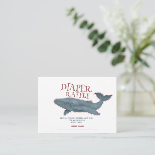 Ahoy Het is een Tjonge Nautical Baby shower Diaper Informatiekaartje (Staand voorkant)
