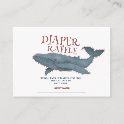 Ahoy Het is een Tjonge Nautical Baby shower Diaper Informatiekaartje (Voorkant)