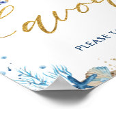 Ahoy Het is een Tjonge Nautical Baby shower Favors Poster (Hoek)