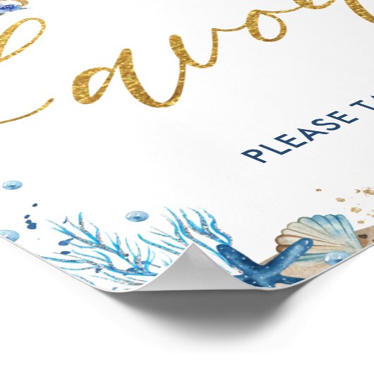 Ahoy Het is een Tjonge Nautical Baby shower Favors Poster (Hoek)