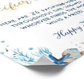 Ahoy Het is een Tjonge Nautical Baby shower Pacifi Poster (Hoek)