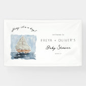 Ahoy Het is een Tjonge Nautical Baby shower Welkom Spandoek (Horizontaal)
