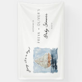 Ahoy Het is een Tjonge Nautical Baby shower Welkom Spandoek (Verticaal)