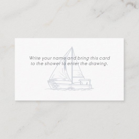 Ahoy Het is een Tjonge Nautical Shower Diaper Raff Informatiekaartje (Achterkant)