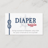Ahoy Het is een Tjonge Nautical Shower Diaper Raff Informatiekaartje (Voorkant)