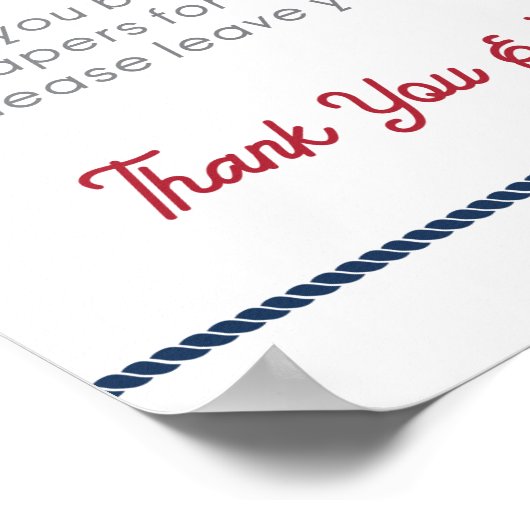 Ahoy Het is een Tjonge Nautical Shower Diaper Raff Poster (Hoek)