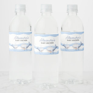 Ahoy Het is een walvisfeestje voor een jongetje Waterfles Etiket