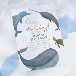 Ahoy Het is een Zee Baby shower van een jongen Wa Kaart