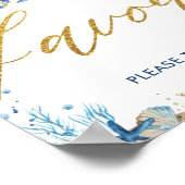 Ahoy Het is tweelingboys Nautical Baby shower Favo Poster (Hoek)