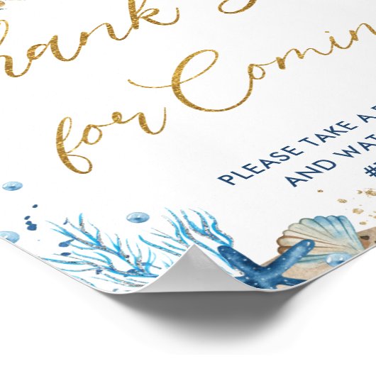 Ahoy Het is Twin Boys Nautical Bedankt dat je komt Poster (Hoek)