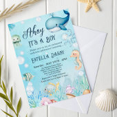 Ahoy! Het Zee Boy Baby shower Kaart