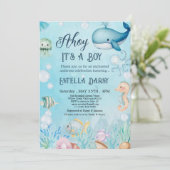 Ahoy! Het Zee Boy Baby shower Kaart (Staand voorkant)