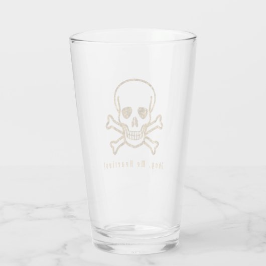 Ahoy, ik heb hartelijke gevoelens!  Pirate Gold Sk Glas (Achterkant)
