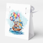 Ahoy is een Boy Nautical Theme Baby shower Bedankdoosjes (Achterkant)