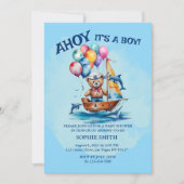 Ahoy is een Boy Nautical Theme Baby shower Kaart (Voorkant)