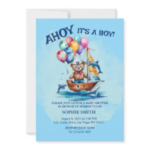Ahoy is een Boy Nautical Theme Baby shower