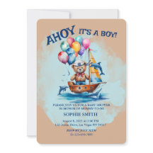 Ahoy is een Boy Nautical Theme Baby shower