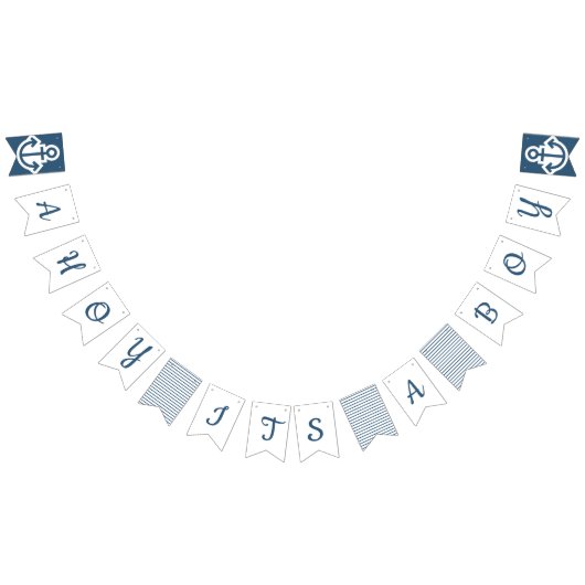 Ahoy is een jongen die een handtas vormt vlaggetjes (Alle)