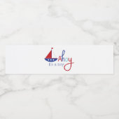 Ahoy is een jongen! Nautisch baby shower waterlabe Waterfles Etiket (Enkel label)