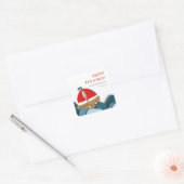 Ahoy is een jongen nautische jongen Baby shower Vierkante Sticker (Envelop)