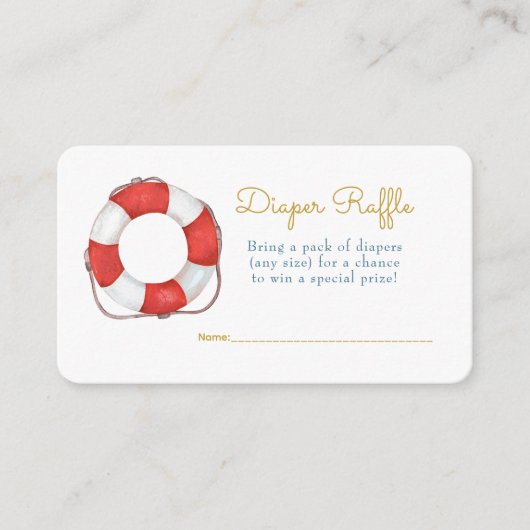 Ahoy Is een jongen Sailor Whale Zee Baby Luier Raf Informatiekaartje (Voorkant)