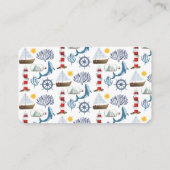 Ahoy Is een jongen Sailor Whale Zee Baby Luier Raf Informatiekaartje (Achterkant)