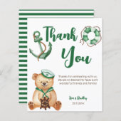 Ahoy is een jongen teddybeer baby shower dank je (Voorkant / Achterkant)
