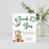 Ahoy is een jongen teddybeer baby shower dank je (Staand voorkant)