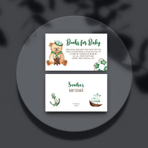 Ahoy is een jongen teddybeer boeken voor baby informatiekaartje