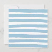 Ahoy is een jongensblauw Zeilboot baby shower Bedankkaart (Achterkant)