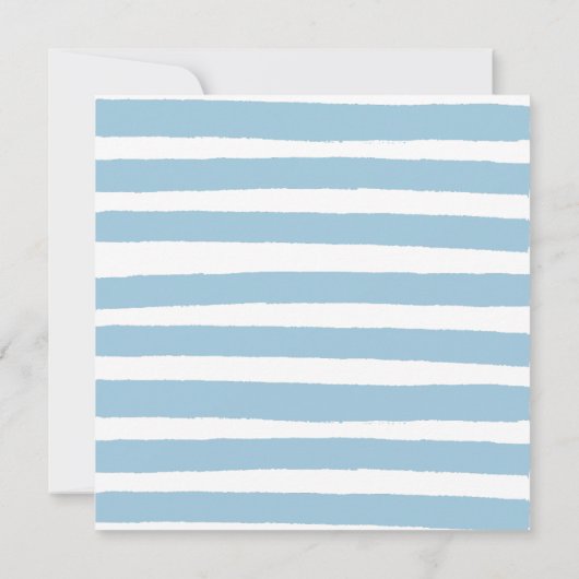 Ahoy is een jongensblauw Zeilboot baby shower Bedankkaart (Achterkant)